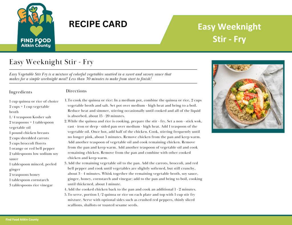 Easy Weeknight Stir-Fry Recipe Card